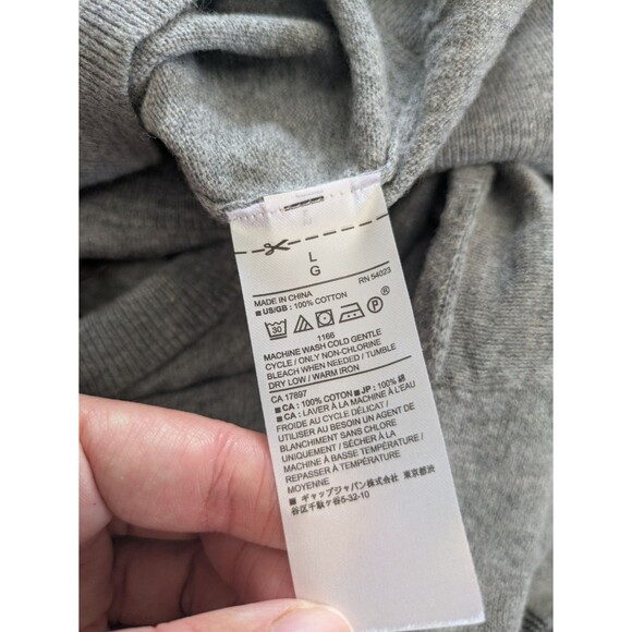 Banana Republic Men’s Organic Cotton Sweater Gray Preppy Lightweight Large - Picture 6 of 8